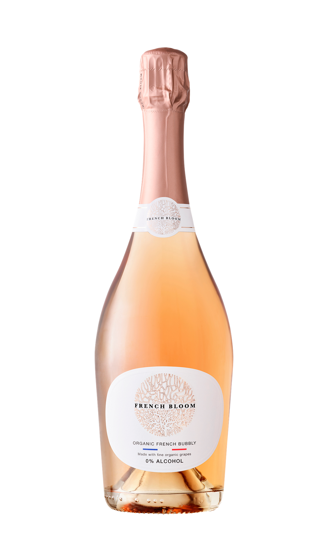 Alcohol-free sparkling rose wine by French Bloom
